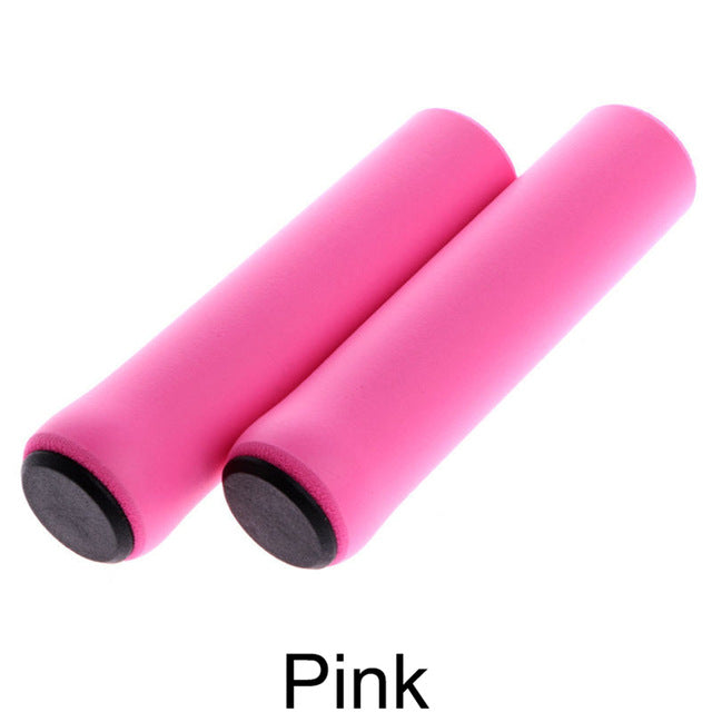 1pair anti-slip soft silicone rubber bicycle handlebar grip pink