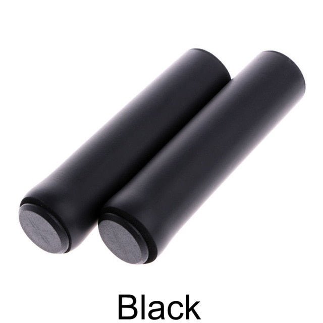1pair anti-slip soft silicone rubber bicycle handlebar grip black