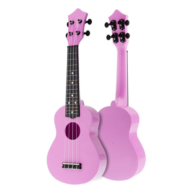 21 inch colorful acoustic ukulele uke guitar 4 strings pink / 21 inches