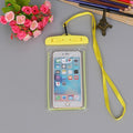 summer luminous waterproof pouch swimming gadget beach dry bag yellow color