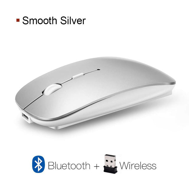 wireless mouse computer bluetooth mouse silent pc mause rechargeable bluetooth 4.0 sliver