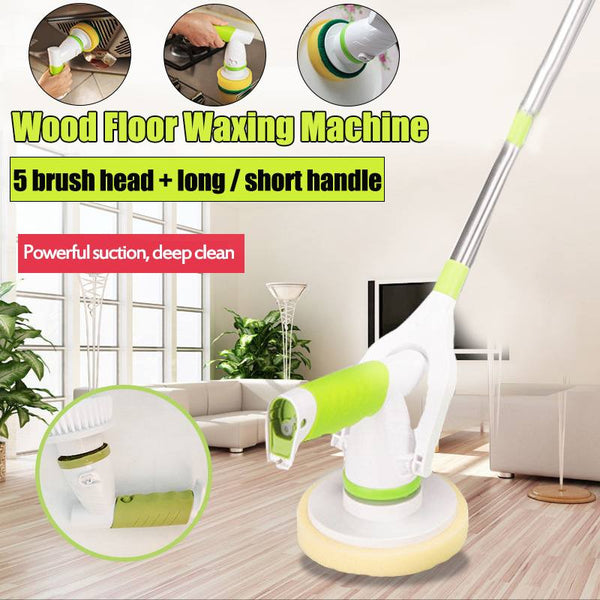 cordless chargeable bathroom cleaner with extension handle brush tub