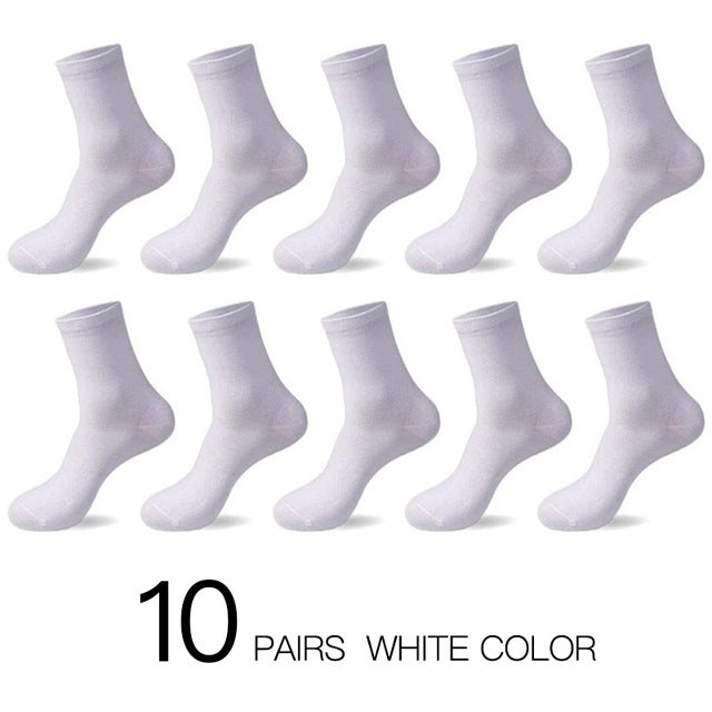 men's cotton socks new styles 10 pairs white / eur39-45(us6.5-11)