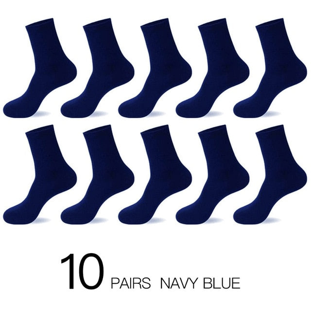 men's cotton socks new styles 10 pairs blue / eur39-45(us6.5-11)