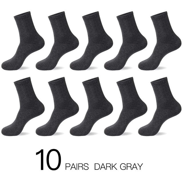 men's cotton socks new styles 10 pairs dark gray / eur39-45(us6.5-11)