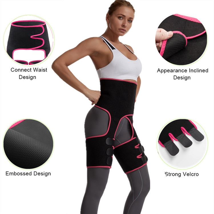 women sweat thigh trimmer high waist shaping thigh shaper