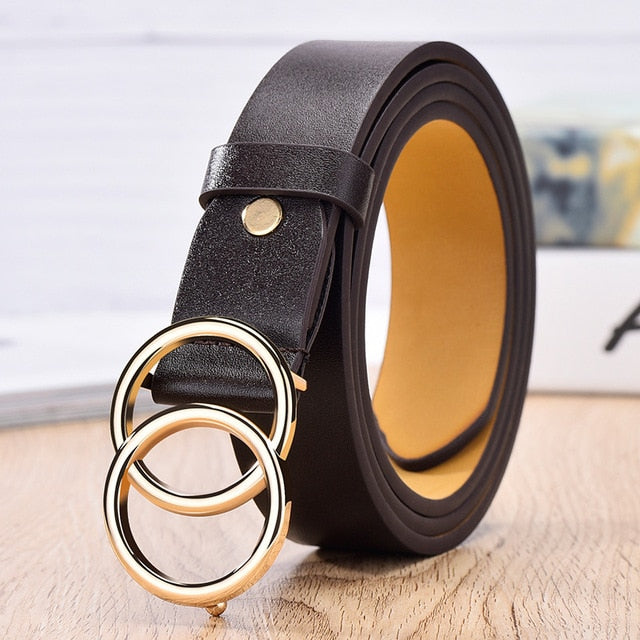 designer's famous brand leatherhigh quality belt syl coffee / 105cm