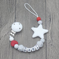 xcqgh personalized name handmade pacifier clips holder chain white