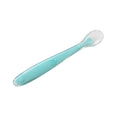 hot sale baby soft silicone spoon candy color temperature sensing spoon 5