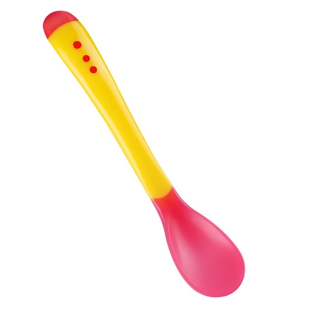 3 colors temperature sensing spoon for kids boys girls silicone spoon 03