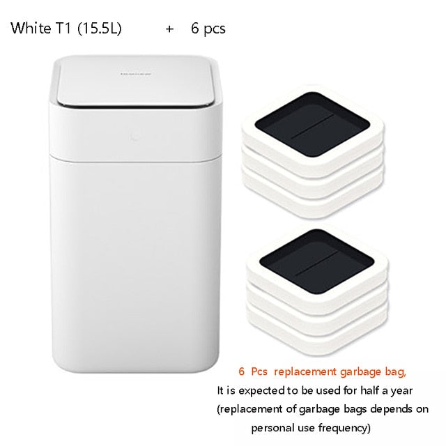 smart trash can t1 large capacity automatic smart infrared motion sensor white t1 whit 6pcs
