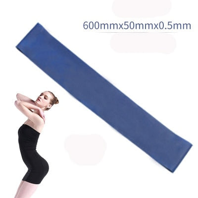 yoga resistance rubber bands indoor outdoor fitness equipment blue