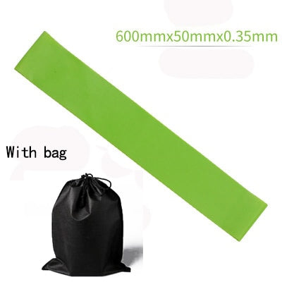 yoga resistance rubber bands indoor outdoor fitness equipment green with bag