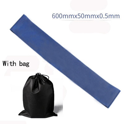 yoga resistance rubber bands indoor outdoor fitness equipment blue with bag