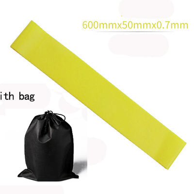 yoga resistance rubber bands indoor outdoor fitness equipment yellow with bag