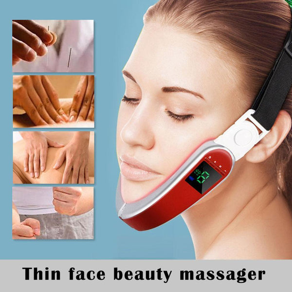 facial massager electric vibration led photon therapy face machine