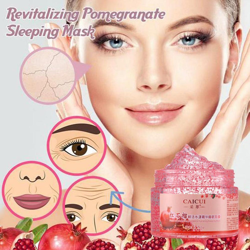 red pomegranate sleeping mask whitening shrink pores anti wrinkle anti aging