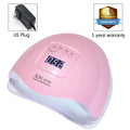 nails dryer 54w/48w/36w ice lamp for manicure gel nail lamp for gel varnish 54w pink (us plug)