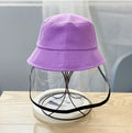 children anti-fog bucket hats unisex outdoor travel dustproof purple / kids