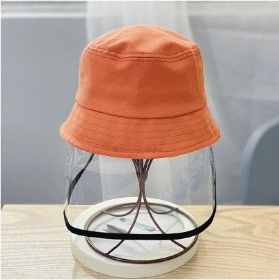 children anti-fog bucket hats unisex outdoor travel dustproof orange / kids