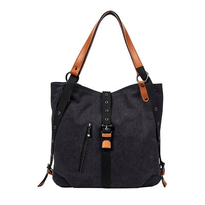canvas tote bag women handbags female designer large capacity black / 30x35x11cm