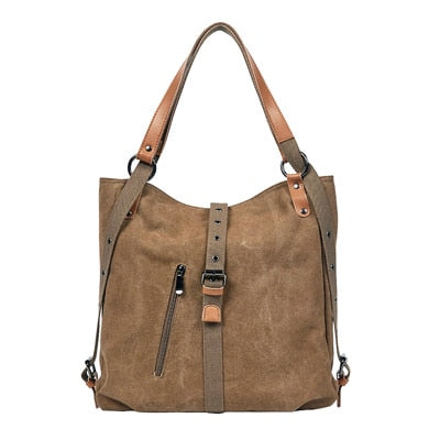 canvas tote bag women handbags female designer large capacity brown / 30x35x11cm