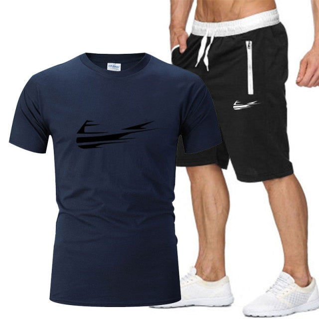 nike sportwear short-sleeved shirt and shorts (2-piece set) 6 / s