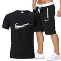 nike sportwear short-sleeved shirt and shorts (2-piece set)