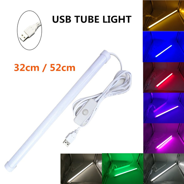 usb led tube light 5v 2835 smd led lamp 32cm 52cm rigid strip light bulb bar reading book desk lamp night light ultrathin closet