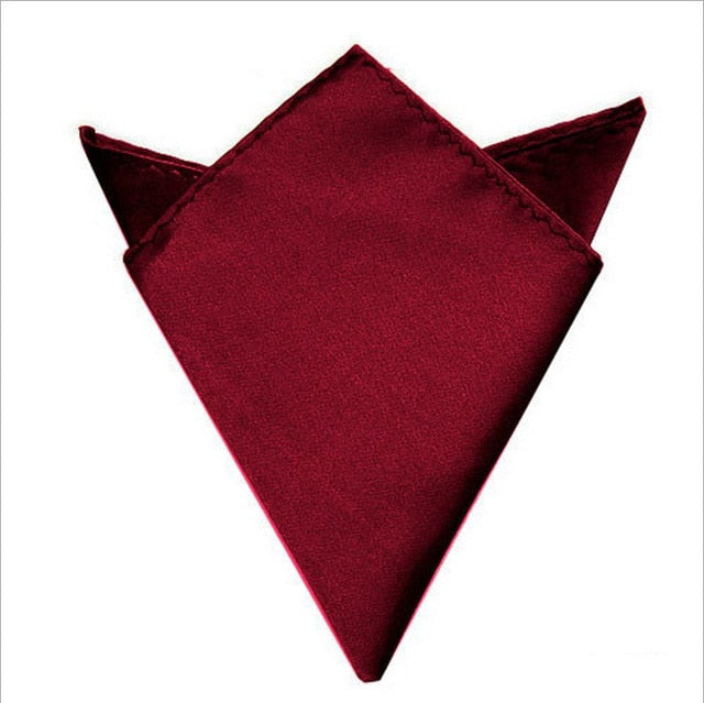 luxury 36 colors hanky men's handkerchief solid color white black red pocket square 22cm wedding business party chest towel 11