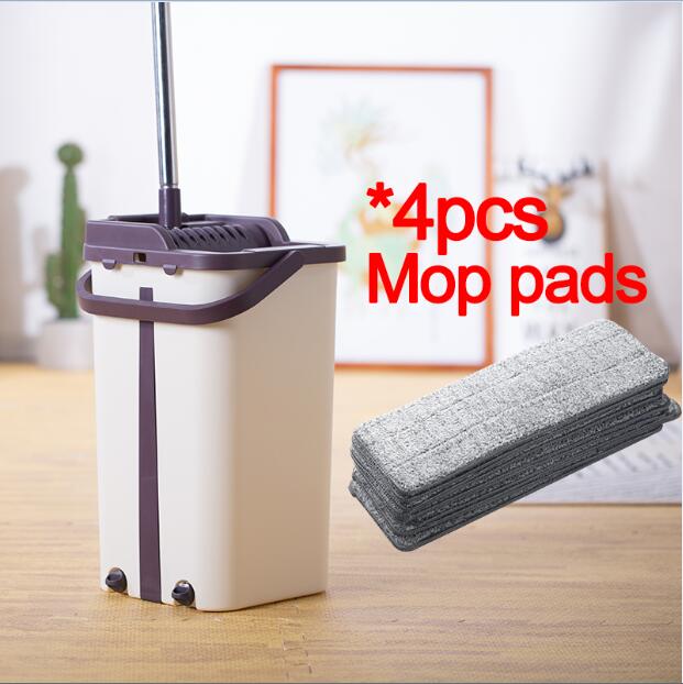 magic cleaning mops free hand spin mop with bucket fiber cloth default title