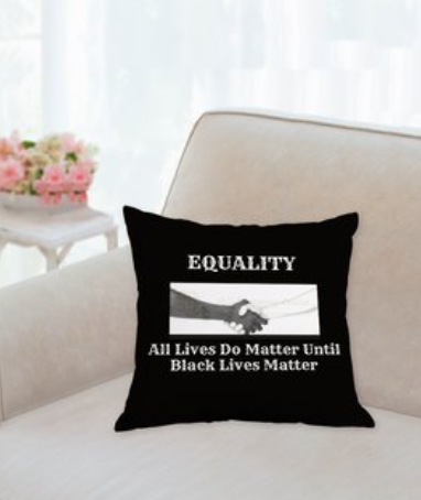 equality blm pillow black